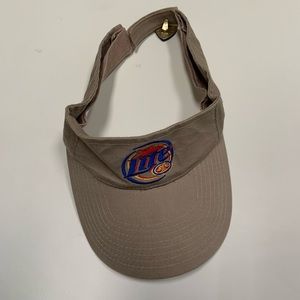 Vintage Miller Lite Tan Golf Hat Visor